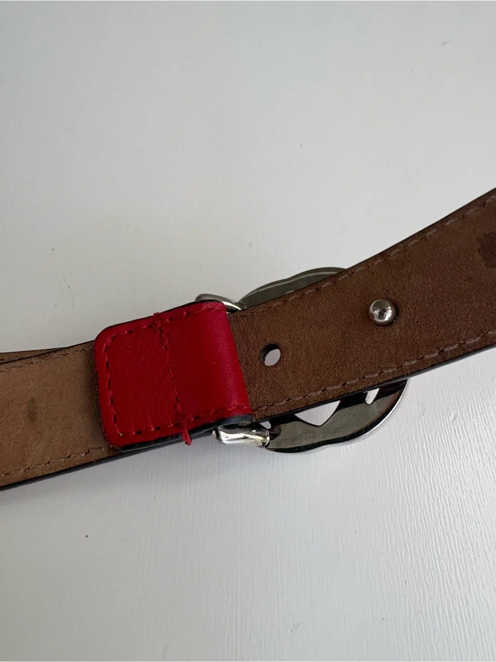 Auth GUCCI Leather Belt
